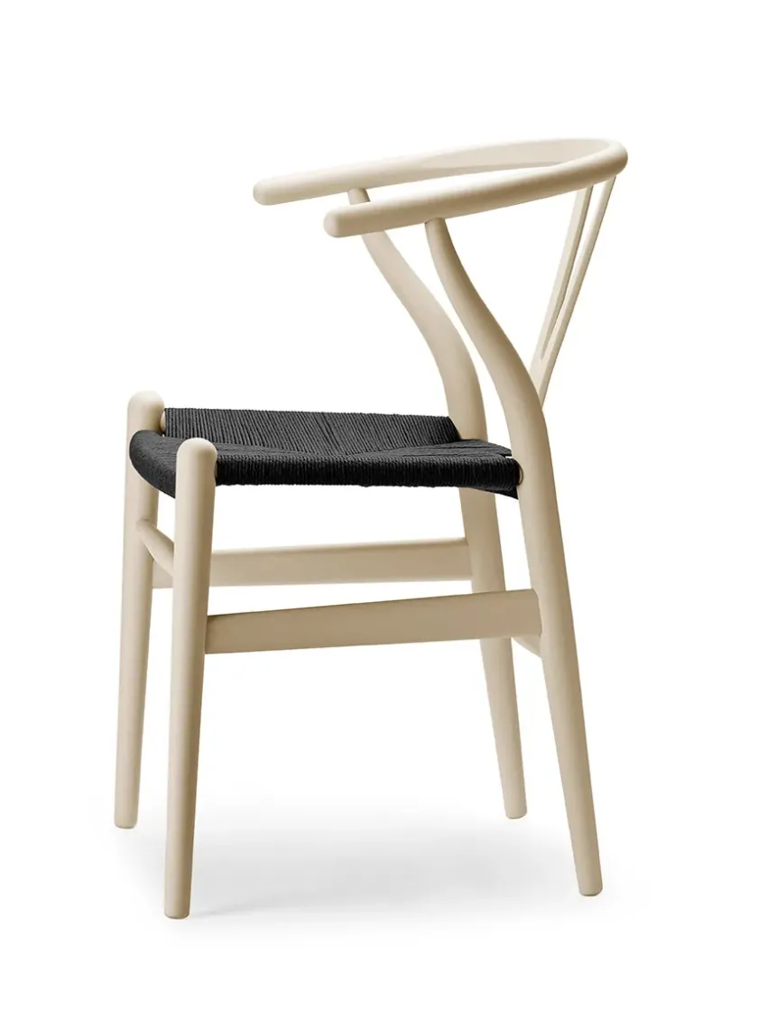 Carl Hansen & Søn Y-stol CH24 Soft North Sea med sort flet af Hans J. Wegner> Spisebordsstole