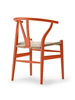Carl Hansen & Søn Y-stol CH24 Soft Orange Red af Hans J. Wegner> Spisebordsstole