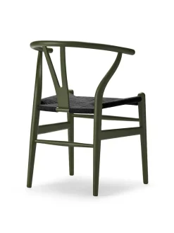 Carl Hansen & Søn Y-stol CH24 Soft Seaweed med sort flet af Hans J. Wegner> Spisebordsstole
