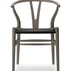 Carl Hansen & Søn Y-stol CH24 Soft Slate med sort flet af Hans J. Wegner> Spisebordsstole
