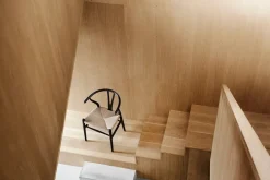 Carl Hansen & Søn Y-stol CH24, sort eg af Hans J. Wegner> Spisebordsstole